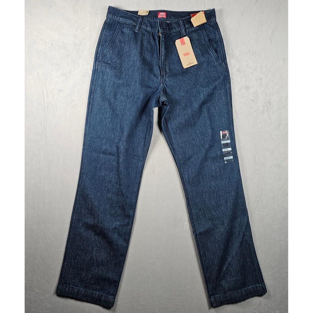 NEW Levi's XX Chino Relaxed Straight Pants Mens 32x32 Blue Lightweight Denim - Picture 2 of 15